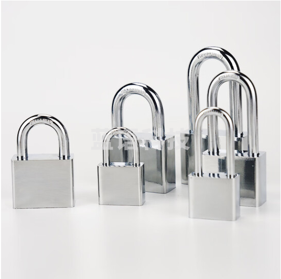 海斯迪克 挂锁 方形防水防盗仓库门锁窗锁工具锁 单开3把钥匙 30mm长梁 HKL-502