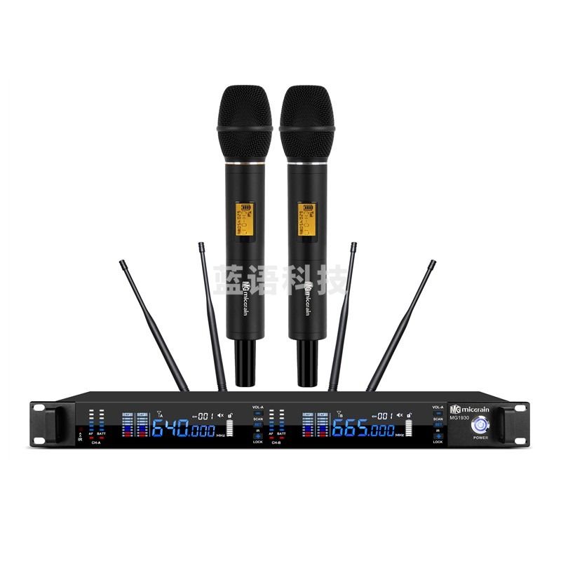 MICGRAIN麦谷MG1930真分集远距离一拖二无线手持话筒 演出 学校 操场 车间 会议室麦克风 MG1930手持式 （可当天配送发货）