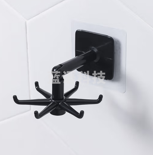 【3个装】厨房挂钩旋转六爪挂钩免打孔壁挂式