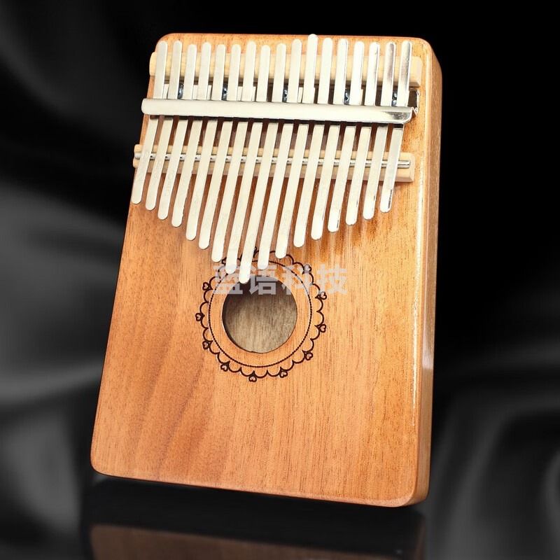 海之韵拇指琴卡林巴琴17音kalinmba初学者手指琴全单板木拇手双指琴乐器 17音 桃花芯木-心心相印