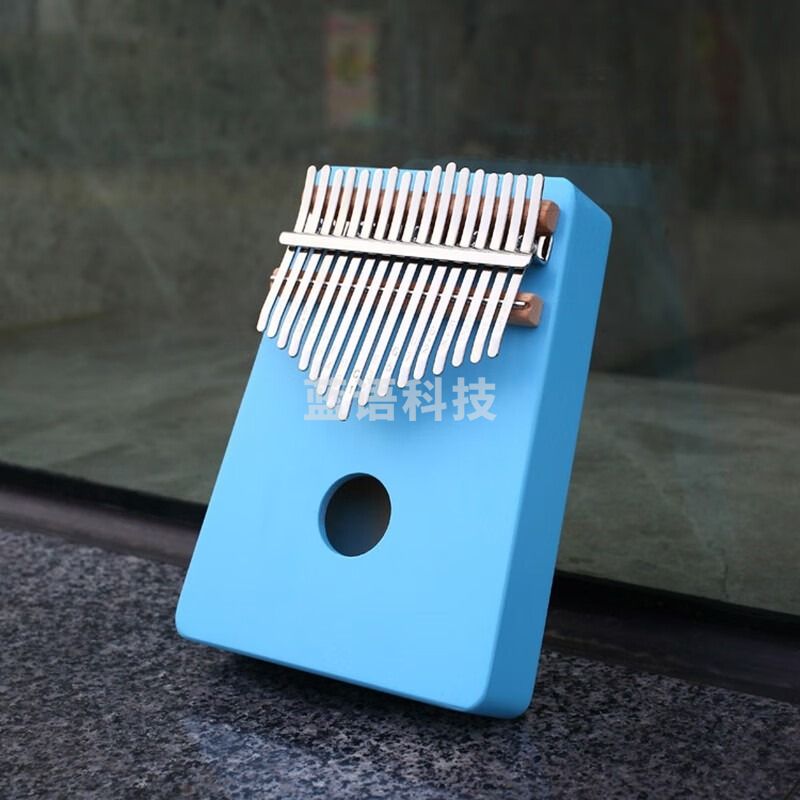 海之韵拇指琴卡林巴琴17音kalinmba初学者手指琴全单板木拇手双指琴乐器 17音 北美松-蓝色