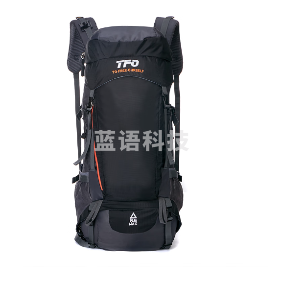 TFO 户外登山包 多功能双肩背包大容量旅行包9202308 黑色