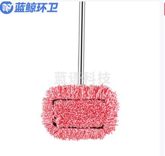 蓝鲸环卫 多功能清洁拖地拖把擦墙擦玻璃神器天花板加长除尘超细纤维方头4.3米 LJHW-9896（2个起购）