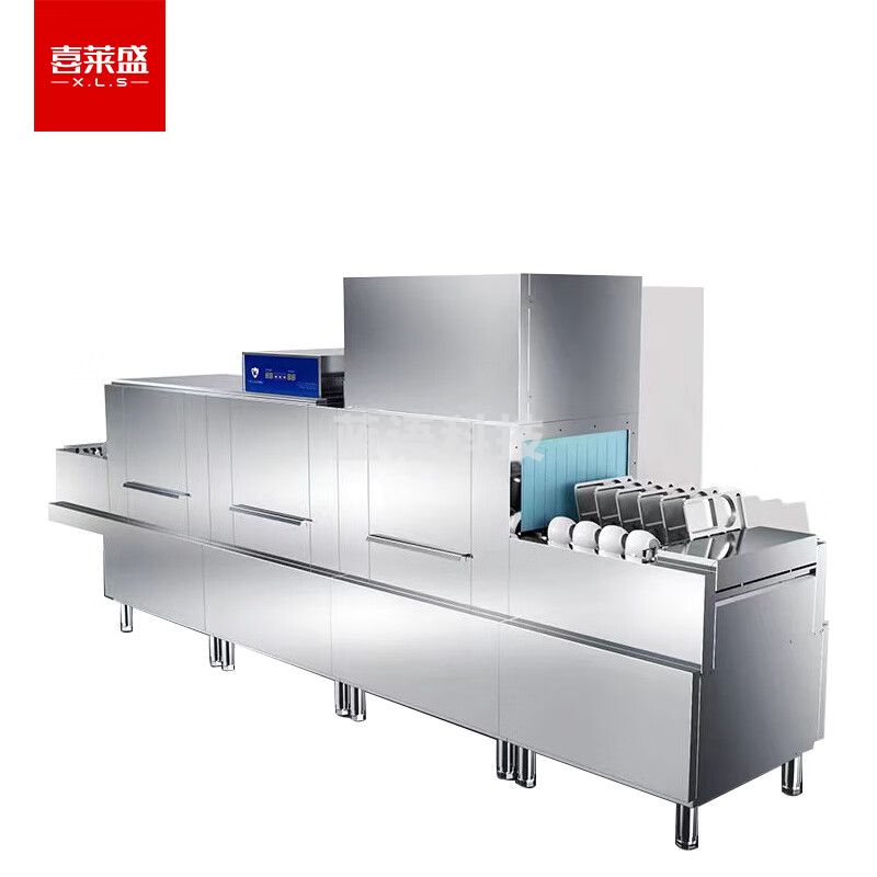 喜莱盛喜莱盛商用洗碗机食堂专用大型餐厅学校全全自动大型刷碗机餐盘子洗杯机LWS-E4450H