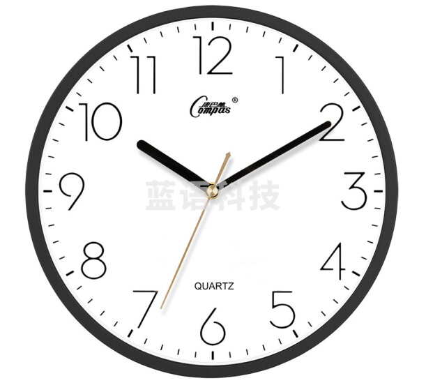康巴丝（Compas）C2855-1 挂钟 创意简约钟表客厅静音石英钟表挂墙卧室时钟北欧时尚挂表 金色
