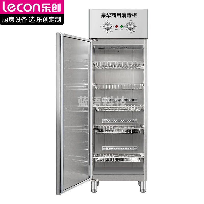 乐创（lecon）消毒柜热风循环 商用立式 商用厨房碗筷烘干 单门不锈钢消毒碗柜 LC-CJ-450A17