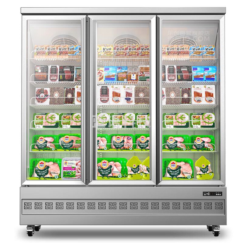 乐创（lecon）展示柜冷冻 饮料柜 下置大容积立式三门嵌入式 保鲜柜 LC-J-ZSD03