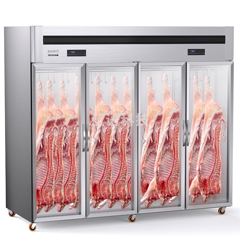 乐创（lecon）挂肉柜商用鲜肉保鲜柜展示柜冷藏排酸柜立式猪牛羊肉柜冷鲜柜 3300L豪华四门 LC-MD24H