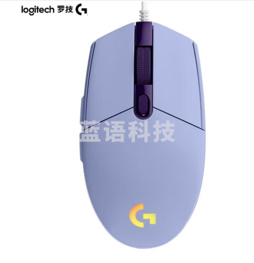罗技（G）G102 鼠标 紫色 RGB鼠标 轻量化设计 200-8000DPI G102第二代