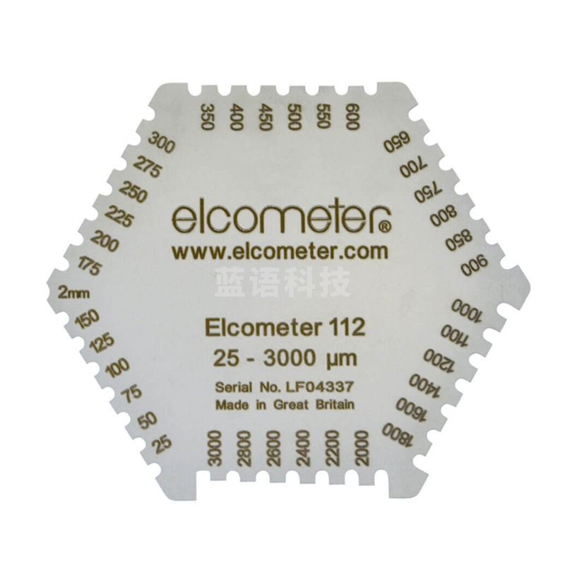 英国易高湿膜仪Elcometer112六角湿膜梳 湿膜测厚仪B112-1B (25-3000um)