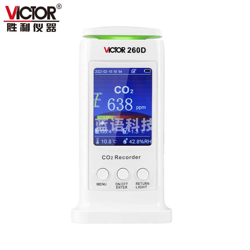 胜利仪器（VICTOR）家用环境空气质量检测仪二氧化碳记录仪 VC260D