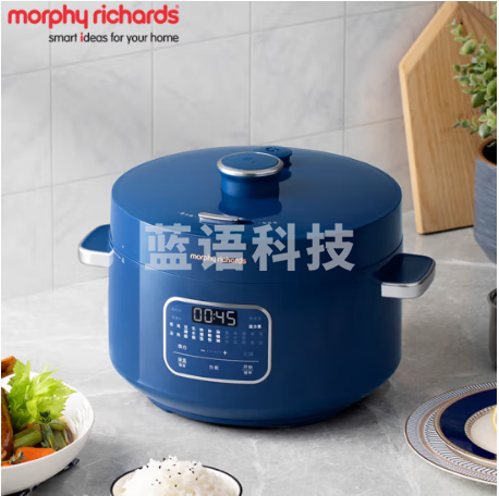 摩飞电器（Morphyrichards）多功能电压力锅炖煮煲饭双模式智能高压锅 压力电饭煲电饭锅 电火锅4升 MR8700 电压锅 轻奢蓝