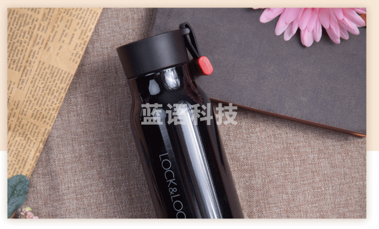 乐扣乐扣LHC4125黑色保温杯男女不锈钢车载水杯茶杯便携大容量学生杯子热水杯500ML