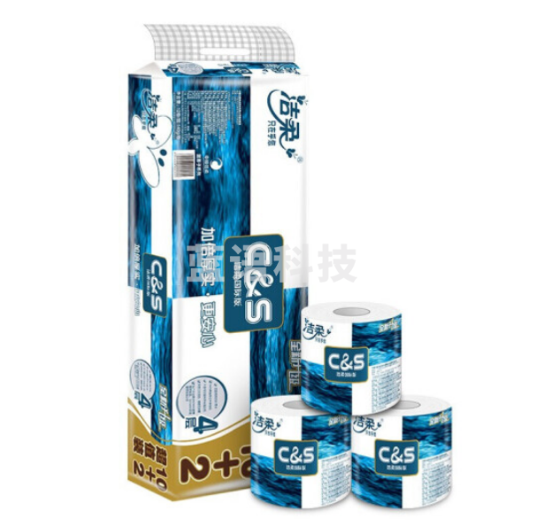 洁柔卷纸 蓝面子JJ041-02柔韧4层140g卫生纸*12卷/提