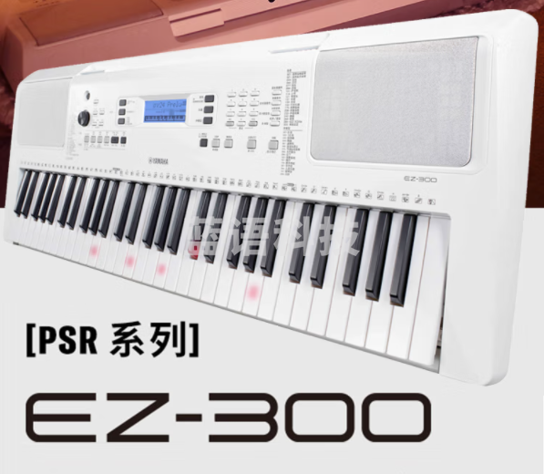 雅马哈（YAMAHA）EZ300 电子琴61键智能教学幼师家用发光琴键+琴包等标配大礼包