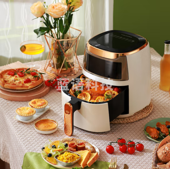 荣事达（Royalstar）空气炸锅4.5L家用大容量可视窗口微电脑大屏触控多功能无油烟微蒸嫩烤薯条机RS-AF1255D