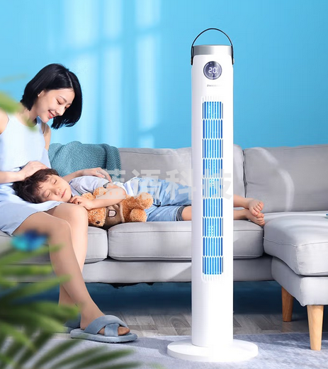 飞利浦（PHILIPS）电风扇落地扇空气循环扇电扇小风扇家用塔扇遥控无叶风扇摇头换气扇 ACR2244TF