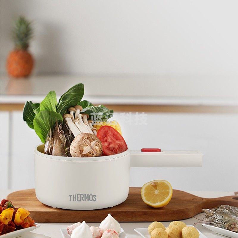 膳魔师（THERMOS） 电煮锅学生锅多功能宿舍煮面小电炒锅电火锅电热锅不粘一体家用小型 EHA-4312A