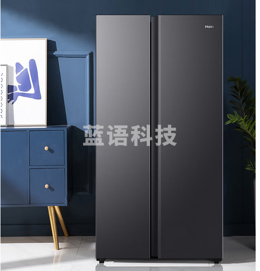 海尔（Haier）515升对开门两门冰箱 大容量风冷无霜一级能效 家用纤薄机身 冷冻冷藏BCD-515WLHSSEDS9