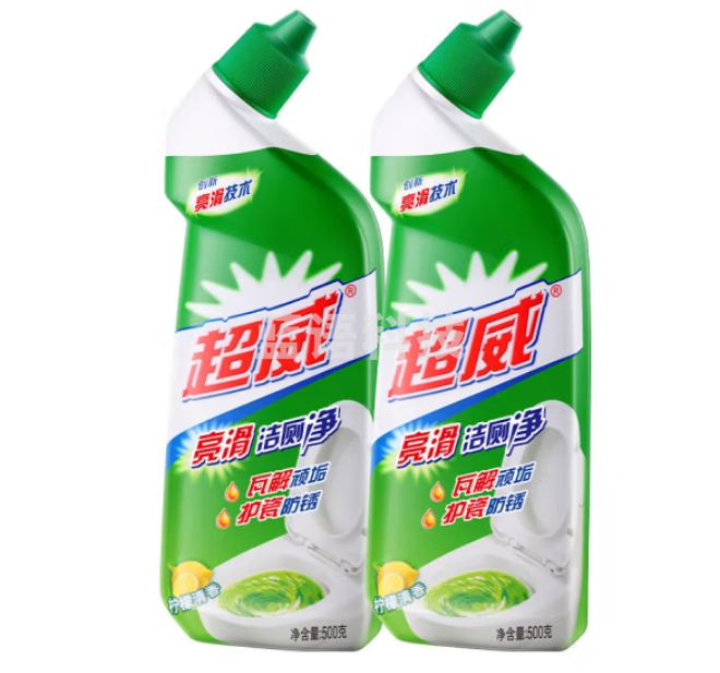 超威 洁厕灵马桶清洁剂亮滑洁厕液厕所清洁厕宝500g*2瓶