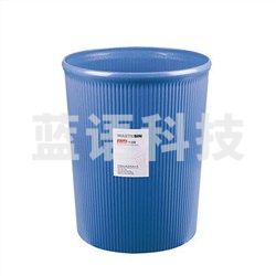 得力（deli） 9582 圆形清洁桶 垃圾桶(深蓝)(只)