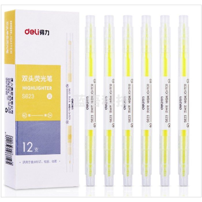 得力S623荧光笔(黄)