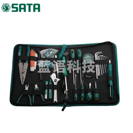 世达（SATA）27件电子工具组套/工具箱包组套电脑螺丝刀扳手组合套装 03760