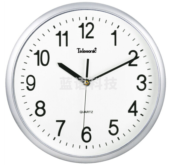 天王星（Telesonic）S9956-4 挂钟 客厅卧室时钟3D立体创意简约静音扫描石英钟表 银