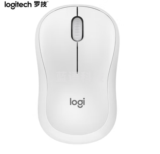 罗技M221 轻音鼠标 无线鼠标 对称鼠标 带无线微型接收器 米白色