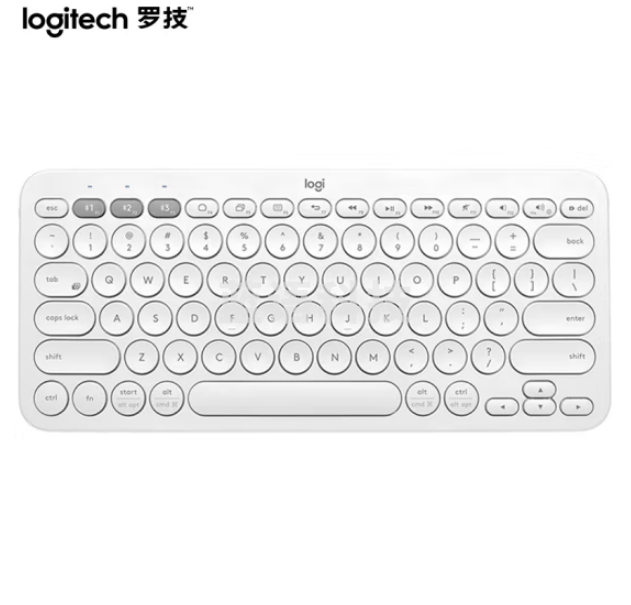 罗技（Logitech） K380 无线蓝牙键盘 白