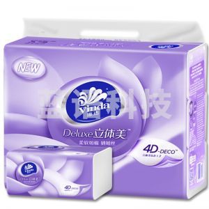 维达 维达110立体美抽取面巾(小码）6包 V2885