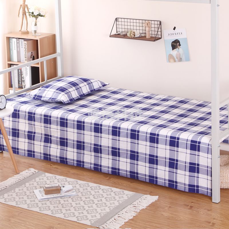 三五八五 床单单件 蓝白格 床单180*230cm(涤棉) 多色可选