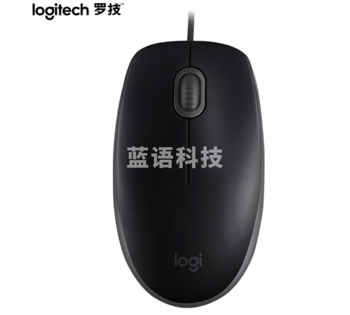 罗技（ Logitech） M110 有线静音鼠标 黑色