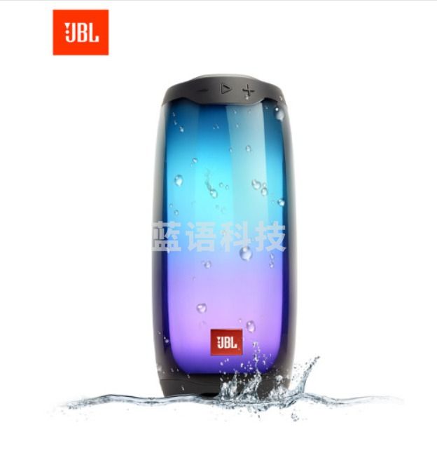 JBL PULSE4音乐脉动四代 便携蓝牙音箱 全面屏炫彩小音箱+低音炮 桌面音响 超长续航 防水设计 黑色.