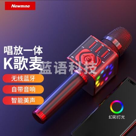 纽曼（Newmine）MC29无线麦克风话筒 音响一体麦克风 动圈K歌宝声卡一体机 炫彩黑
