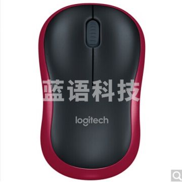 罗技 Logitech 无线鼠标 M185 黑色红边  AYMT06161529301836