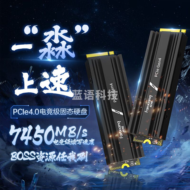 梵想（FANXIANG）2TB SSD固态硬盘 M.2接口NVMe协议PCIe 4.0 x4 游戏畅玩独立缓存 PS5台式机电脑适配S770M