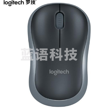 罗技(Logitech)无线鼠标 带无线2.4G接收器 黑色灰边 M186