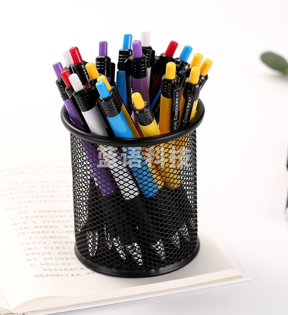 齐心（COMIX）24支装舒顺圆珠笔0.7mm颜色随机 办公文具 BP104R