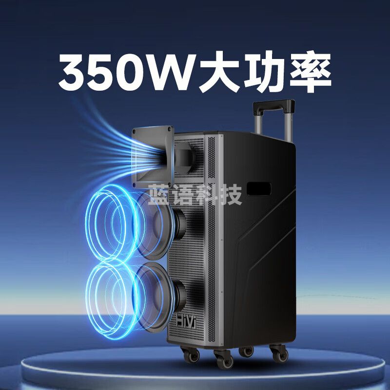 惠威（HiVi）双10英寸舞台级户外k歌广场舞音响便携拉杆智能音响演出乐器音箱重低音双话筒MP210