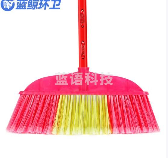 蓝鲸环卫 双兔冰丝配木杆五把 木杆塑料硬毛扫把单个环卫扫水户外扫帚头 LJHW-9044