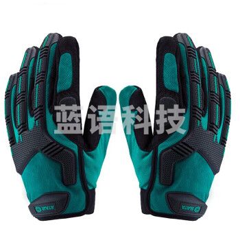 世达经典绿机械型防冲击手套8/SF0903