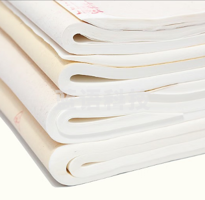 秋月白 宣纸 书法国画专用纸 工笔画小楷书法作品熟宣纸 初学者毛笔学生宣纸 四尺宣纸100张（69*138厘米） 生宣