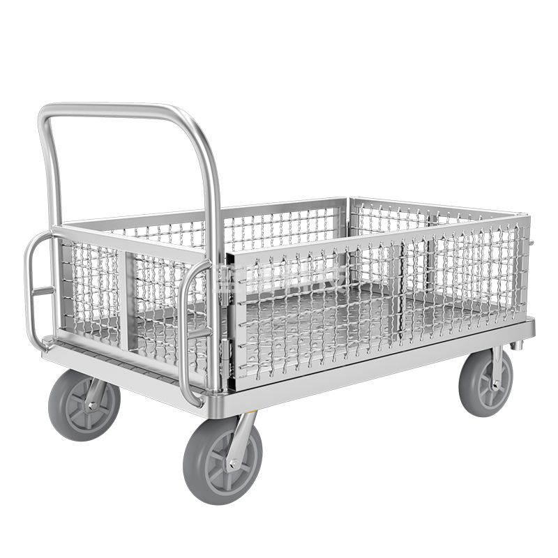 顺和围栏车护栏平板车小推车拉货拖车手拉车钢板车手推车小拖车搬运车