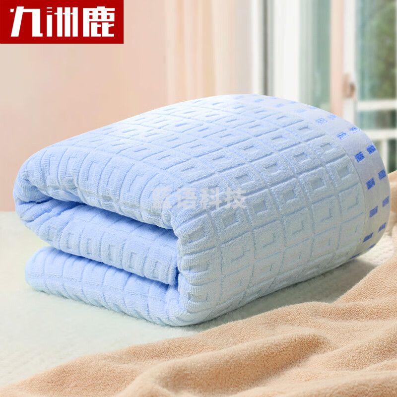 九洲鹿 100%纯棉毛巾被毯子 夏季空调毯盖毯 儿童午睡毯毛毯被 150*200cm