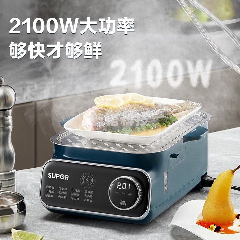 苏泊尔（SUPOR）电蒸锅 蒸炖锅家用 隔水炖盅多用途大容量 多功能早餐蒸包子 可预约不锈钢蒸盘ZN2030FC823