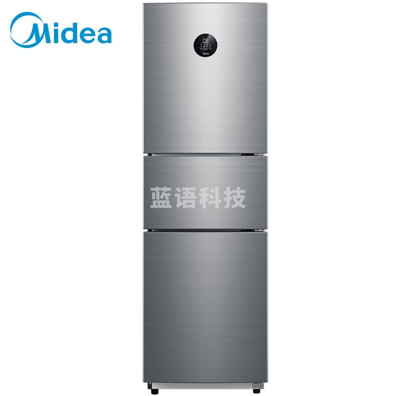 美的(Midea)260升 风冷无霜三门冰箱小型家用一级能效双变频冷藏冷冻省电节能环保保鲜 BCD-260WTPZM(E)