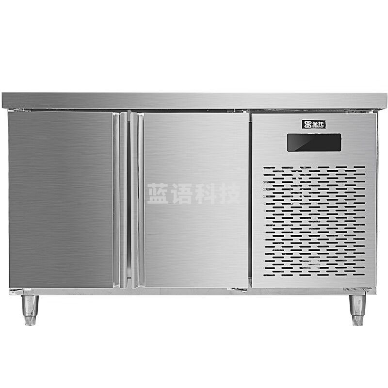 圣托（Shentop）卧式保鲜冷藏工作台 双开门厨房冰柜商用 1.2米不锈钢水吧操作台 STL-TA12