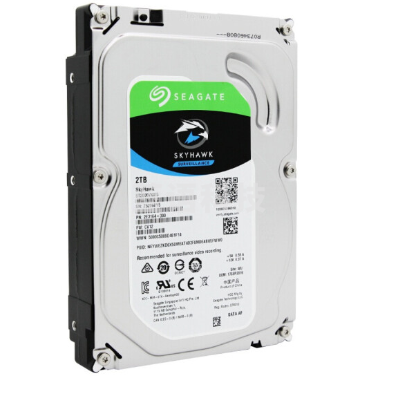 希捷(Seagate) ST2000VX015 监控硬盘2TB 256MB SATA 希捷酷鹰SkyHawk 低功耗版