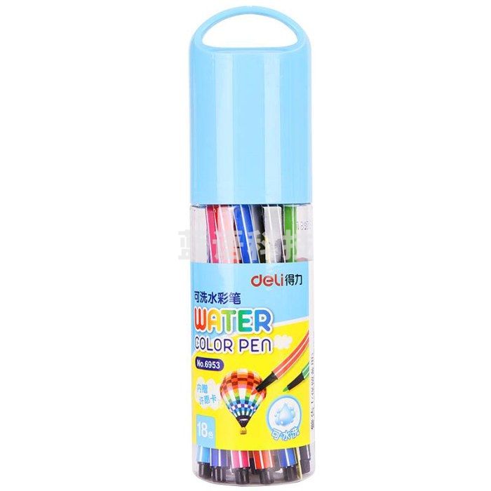 得力(deli)6953 18色水彩笔(单位:筒)蓝